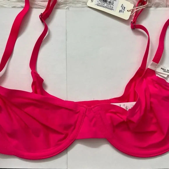 NWT SET OF 3 AERIE SMOOTHEZ UNDERWIRE Bra size 34D PINK BROWN GREEN